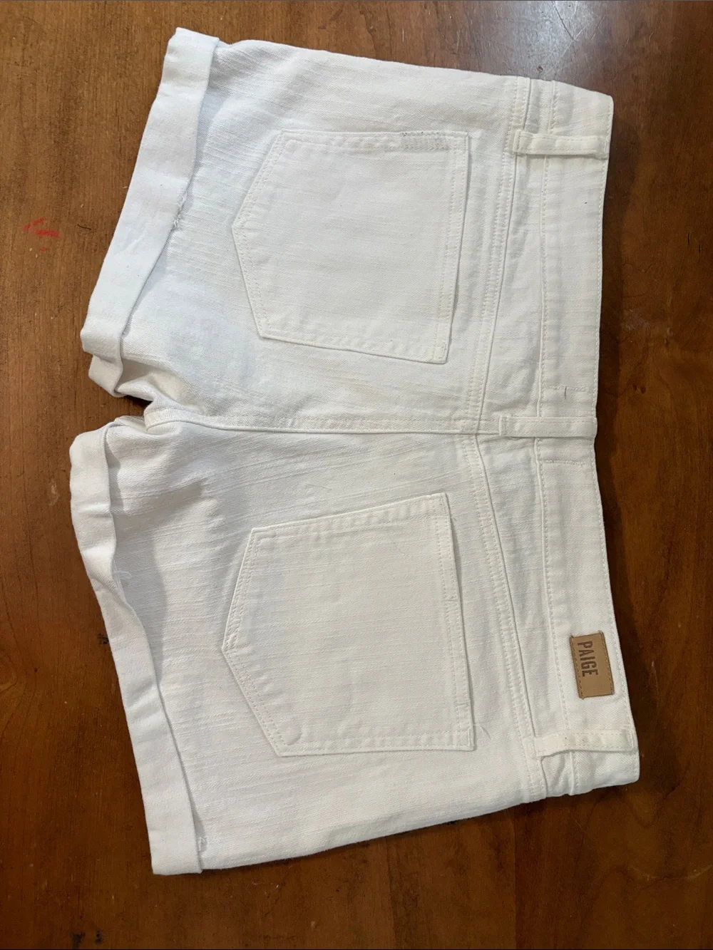 PAIGE White Women's Cuffed Denim Shorts Size 31